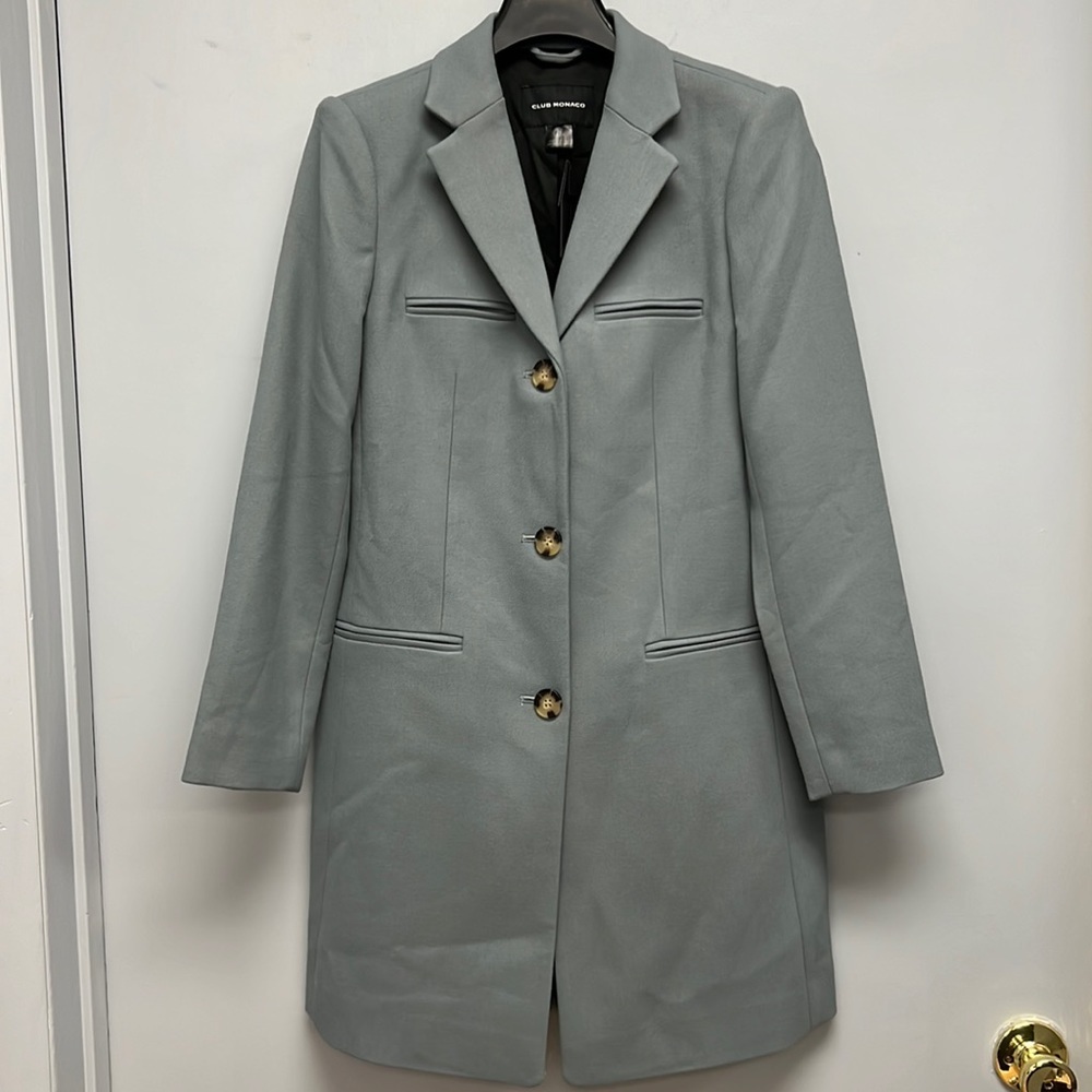 NWT Club Monaco Women’s Three-Button Coat XS